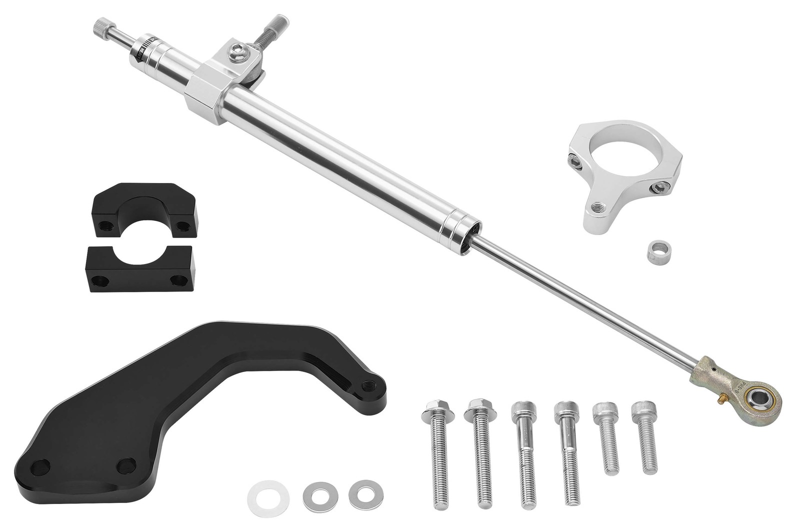 Twin Power Steering Damper Kit Ball-Milled Aluminum 601114