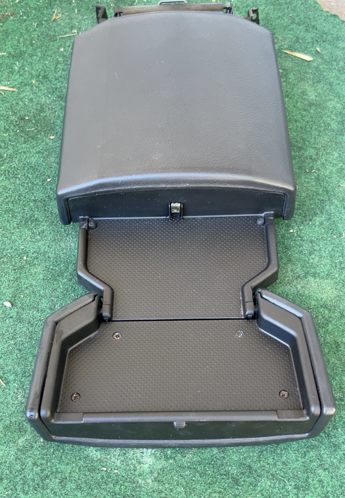 2003-2009 Toyota 4Runner Center Console Lid Arm Rest Black Leather OEM