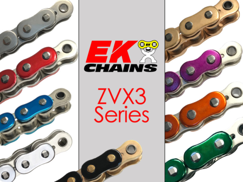 Vortex Racing EK 520 ZVX3 Chain With Rivet For Master Link - 120 Links, Gold