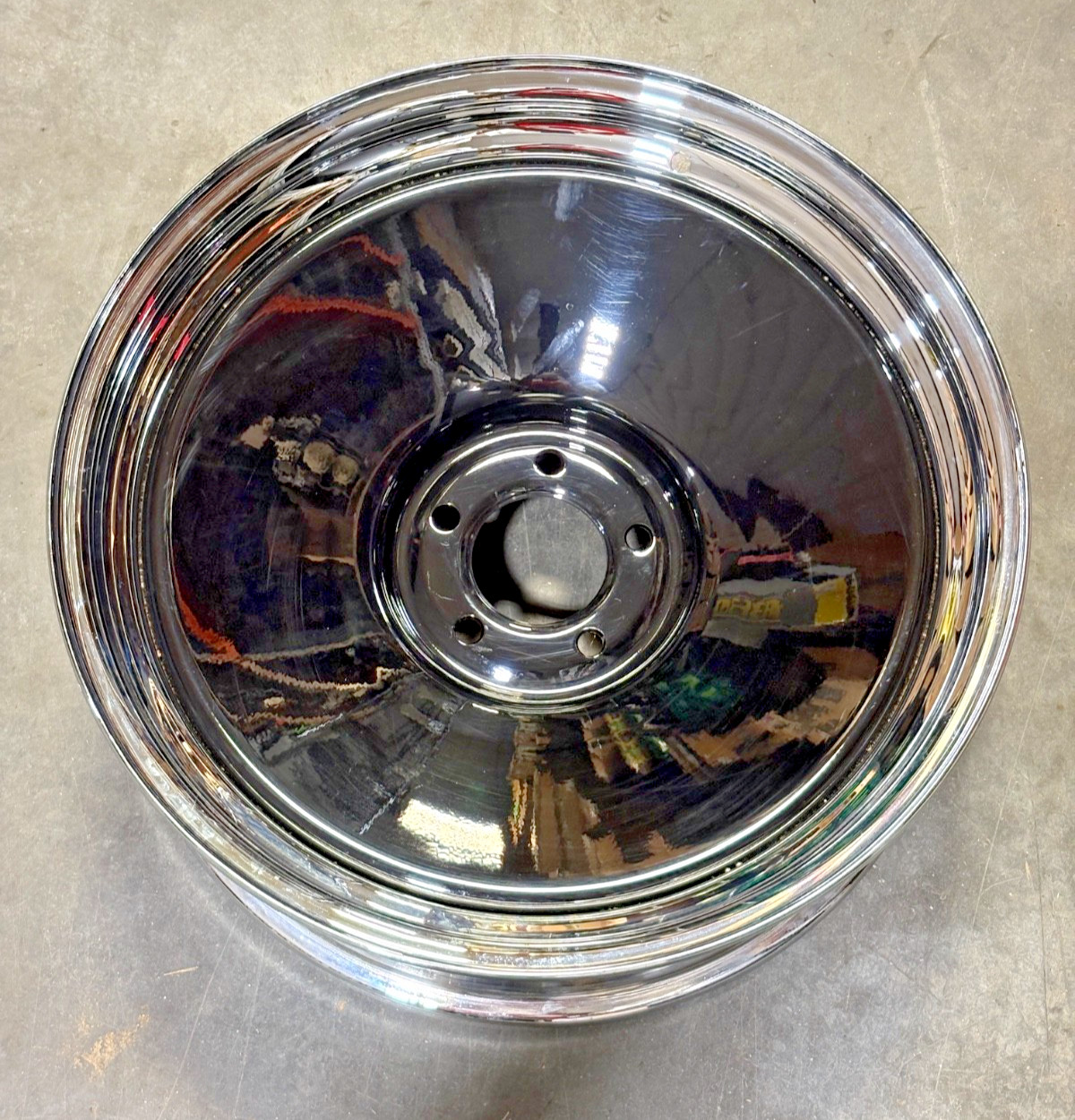 20x8 5x5 Chrome and Gloss Black Rat Rod Smoothie Single Blem Wheel