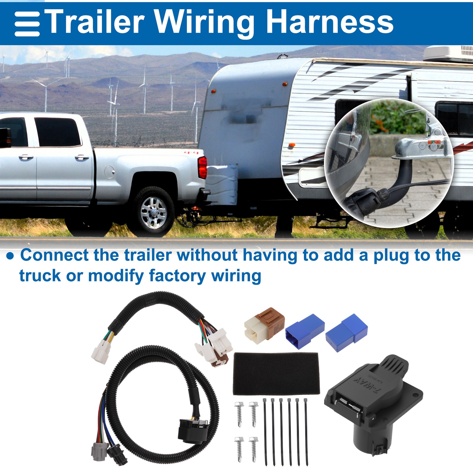1 Set 7 Trailer Wiring Harness 56226 Towing Hitch Wiring for NISSAN FRONTIER