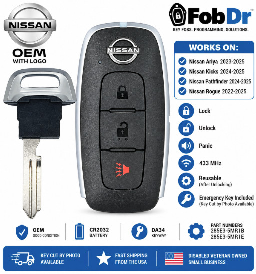 OEM NISSAN ARIYA KICKS PATHFINDER ROGUE SMART KEY FOB KR5TXPZ1 433MHz