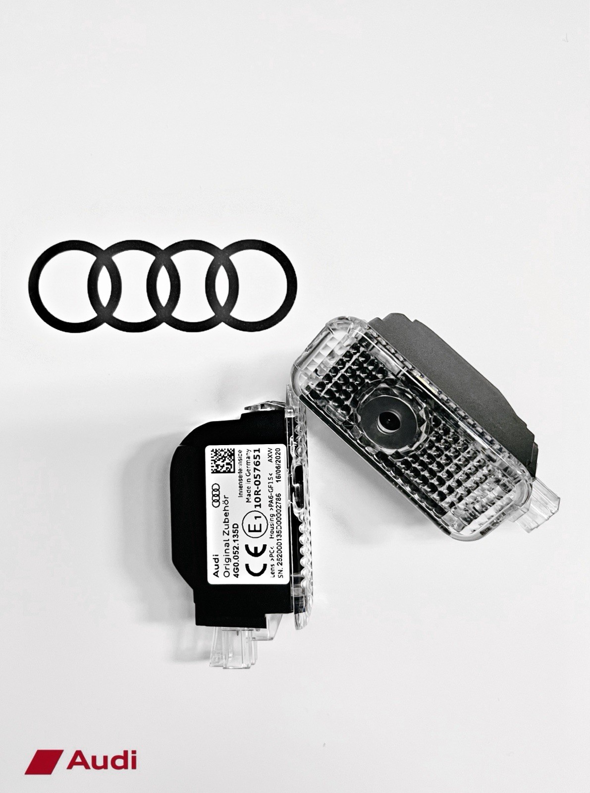 AUDI BEAM RINGS-PUDDLE LIGHT'S NEW OEM. MSRP $285.99 SET OF TWO 4G00522133G