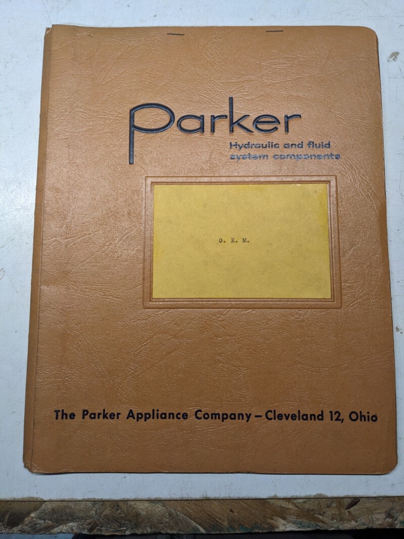 PARKER HYDRAULIC FLUID SYSTEM COMPONENTS SALES BROCHURE CATALOG OEM 1954 VINTAGE