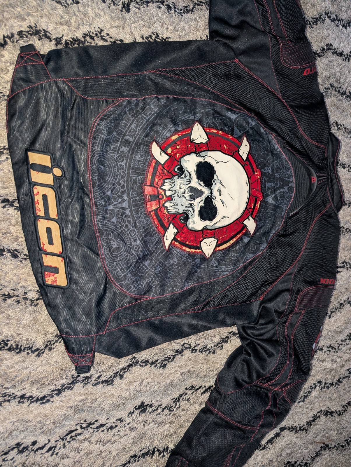Icon Moto Motorcycle Biker Jacket Redeemer Skull Jacket XL Extra Largeš„ Icon Moto Motorcycle Biker Jacket Redeemer Skull Jacket XL Extra Largeš„