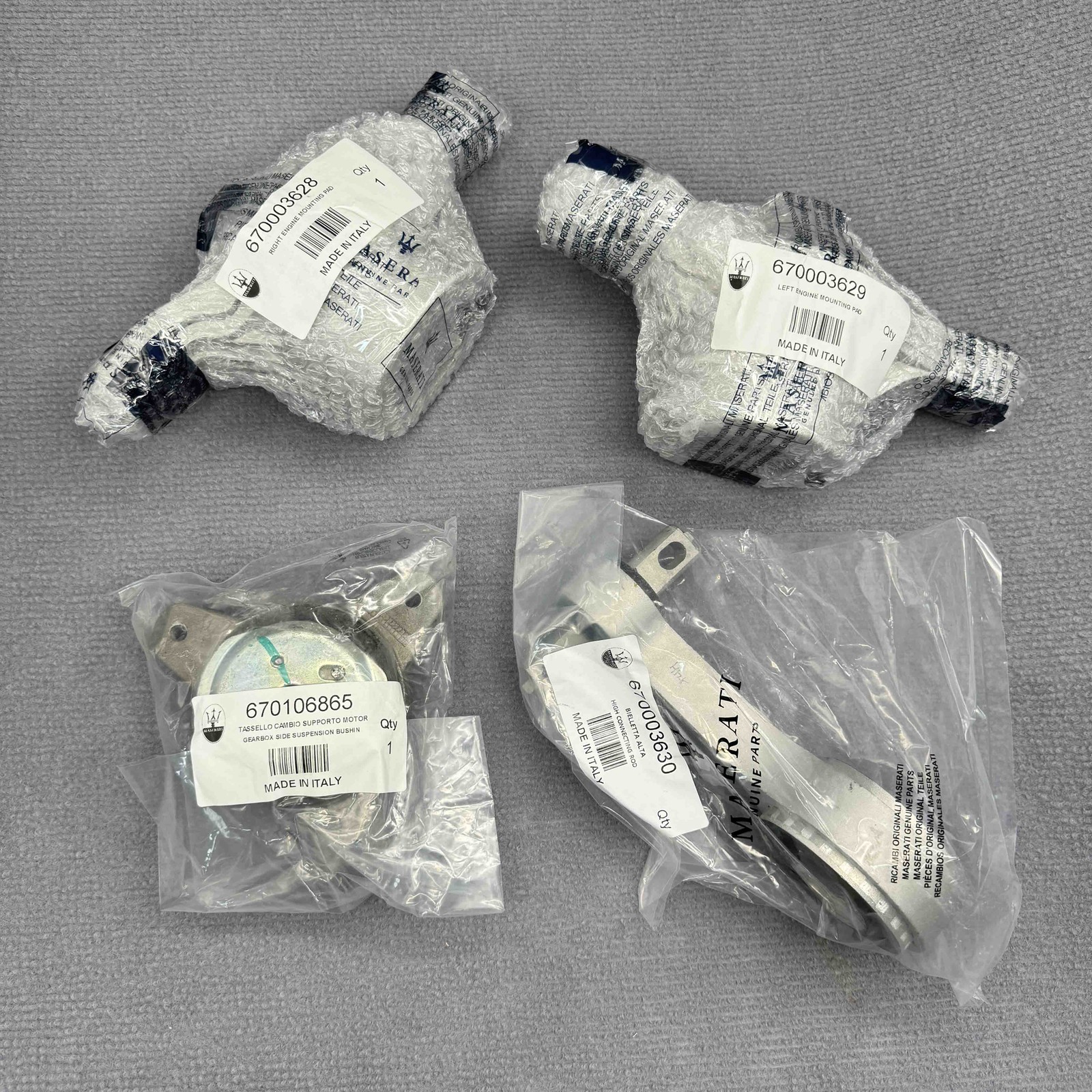 4pcs Engine Transmission Mount Kit fit for Maserati Ghibli Quattroporte 4WD