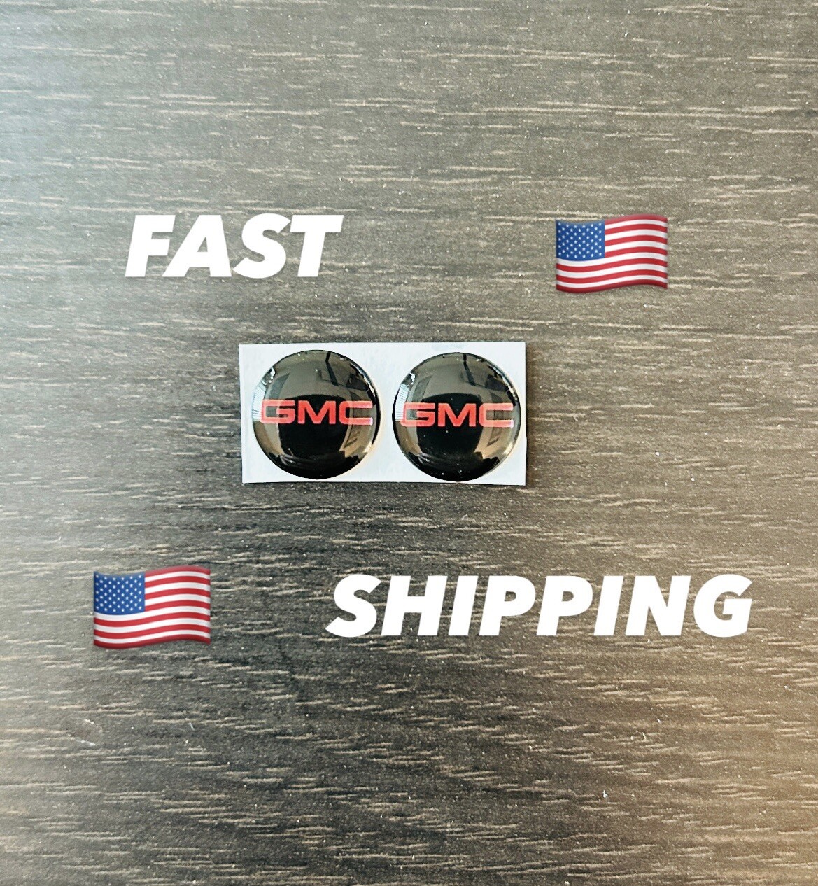 NEW GMC 2pcs - 14mm Key Fob Emblem Sticker Decal RED Remote Badge NEW GMC 2pcs - 14mm Key Fob Emblem Sticker Decal RED Remote Badge