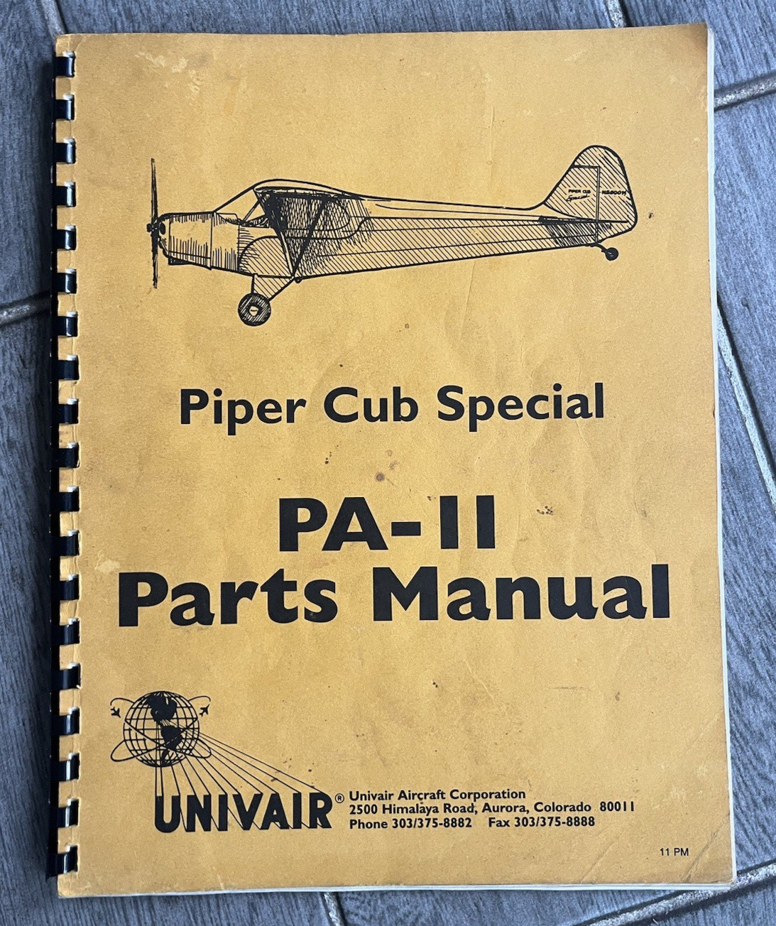 Vintage Piper Club Special PA-II Univair Parts Catalog Manual Aviation Original Vintage Piper Club Special PA-II Univair Parts Catalog Manual Aviation Original