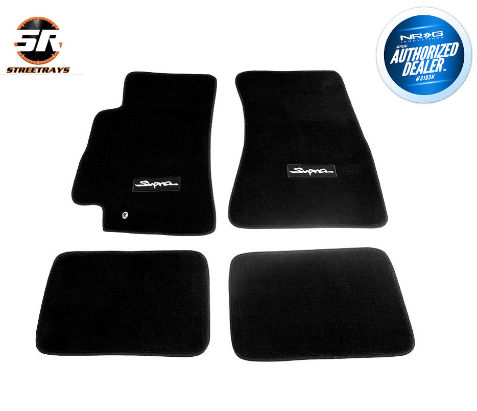 NRG Front & Rear Carpet Floor Mat Set For 93-98 Toyota Supra w/ Supra Logo