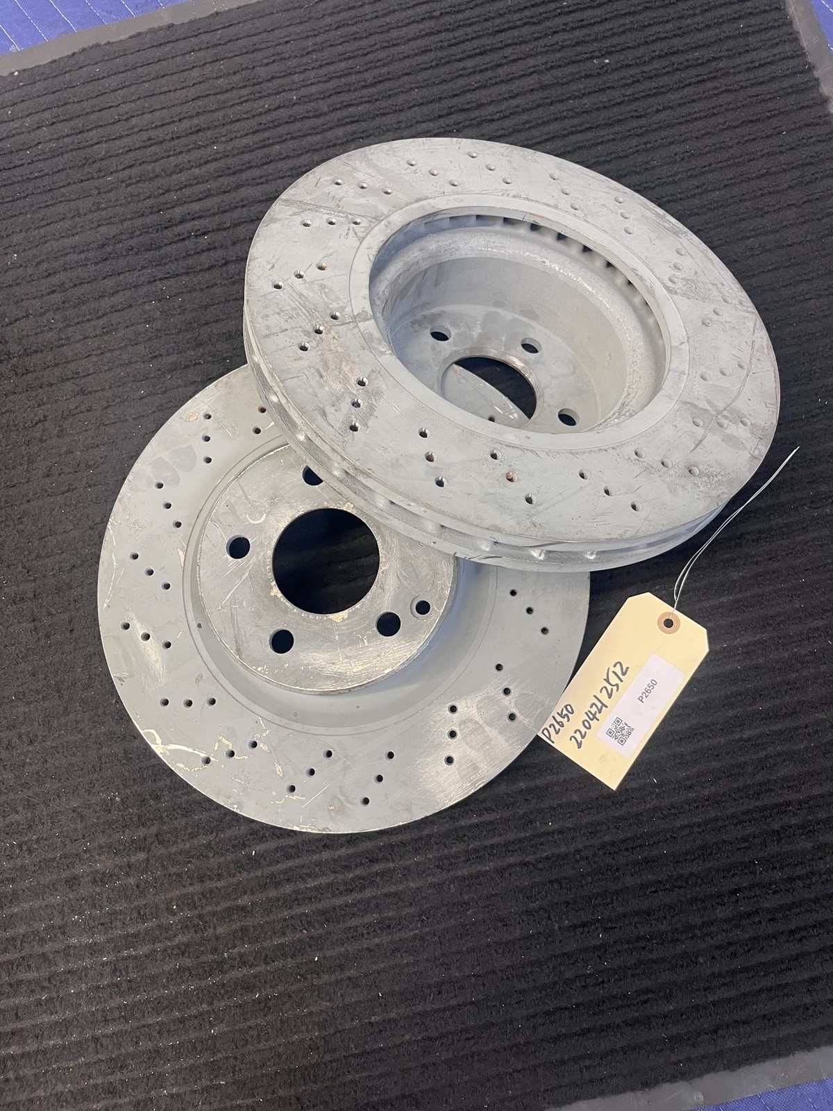 2000-06 Mercedes CL500 2000-02 S430 S500 Front Brake Rotor Pair OEM A2204212512