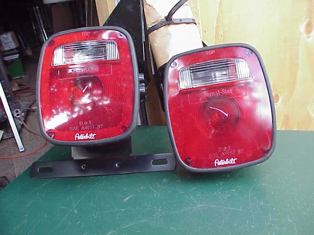 NOS Peterbilt Trucks Tail Lights Set & License Mount New with Hardware