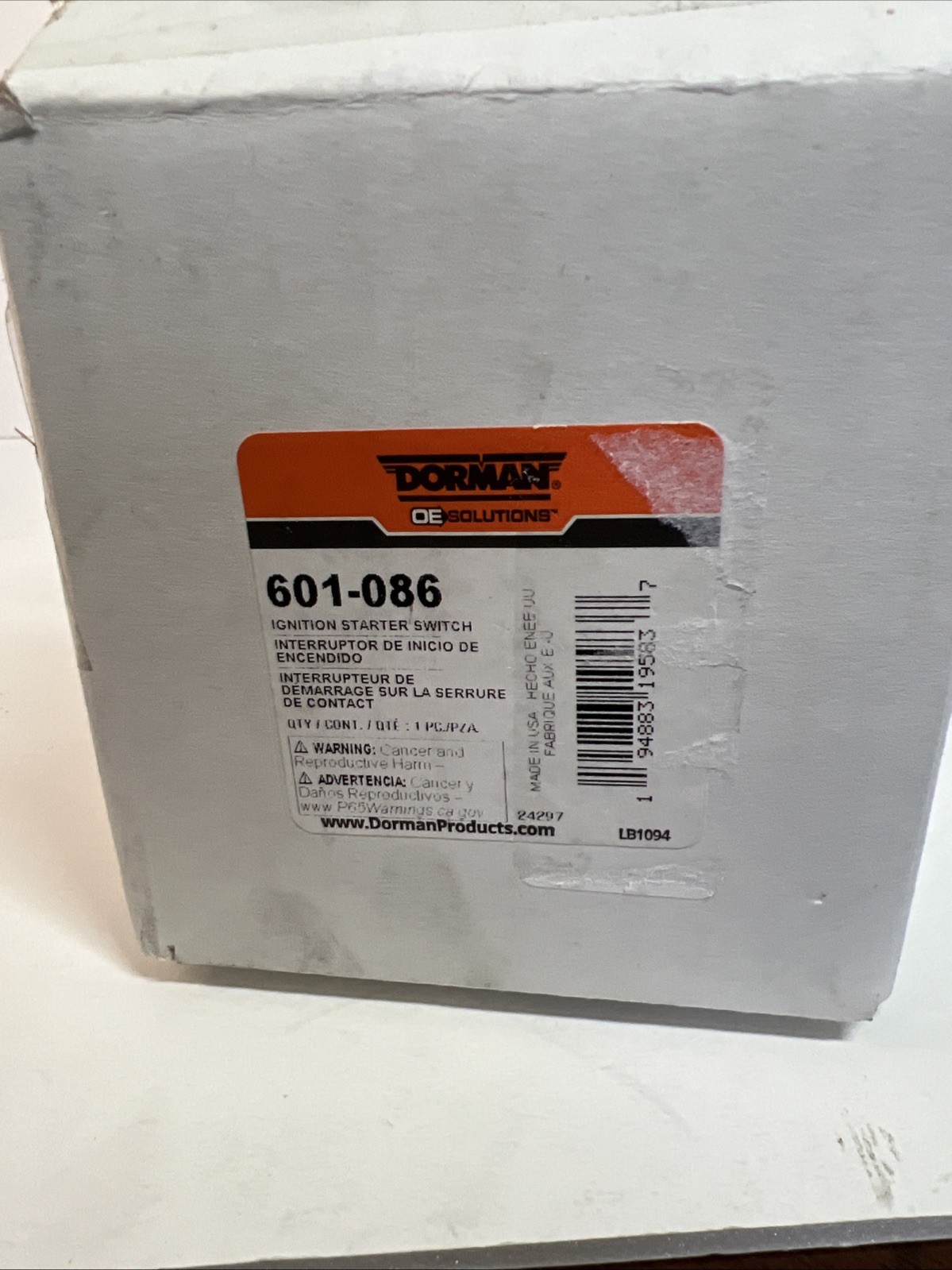 Ignition Switch-Starter Switch Dorman 601-086