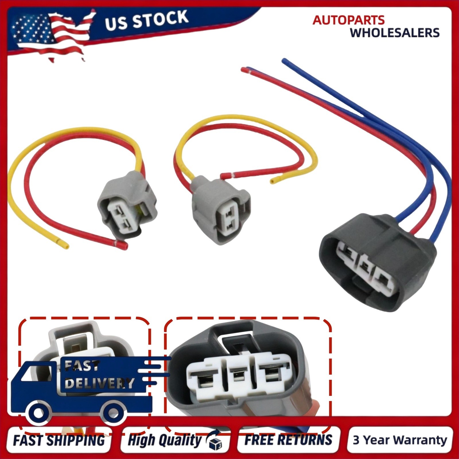 3 Pcs Connectors of Module Cooling Fan Control For Infiniti＆Nissan 2006-2022
