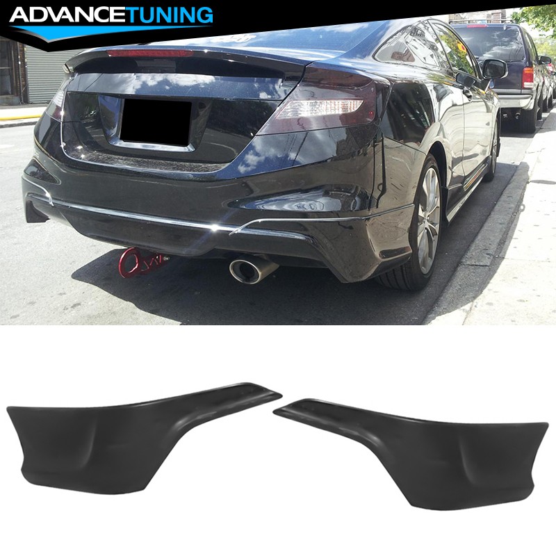 For 12-13 Honda Civic Coupe Si HFP Style Rear Diffuser Side Apron Spats Black PU