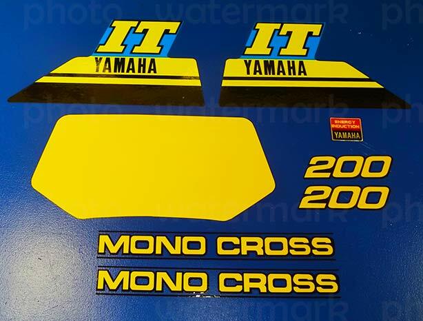 1986 Yamaha IT200 8pc graphic 86\' motocross pegatina decal sticker kit MX IT 200