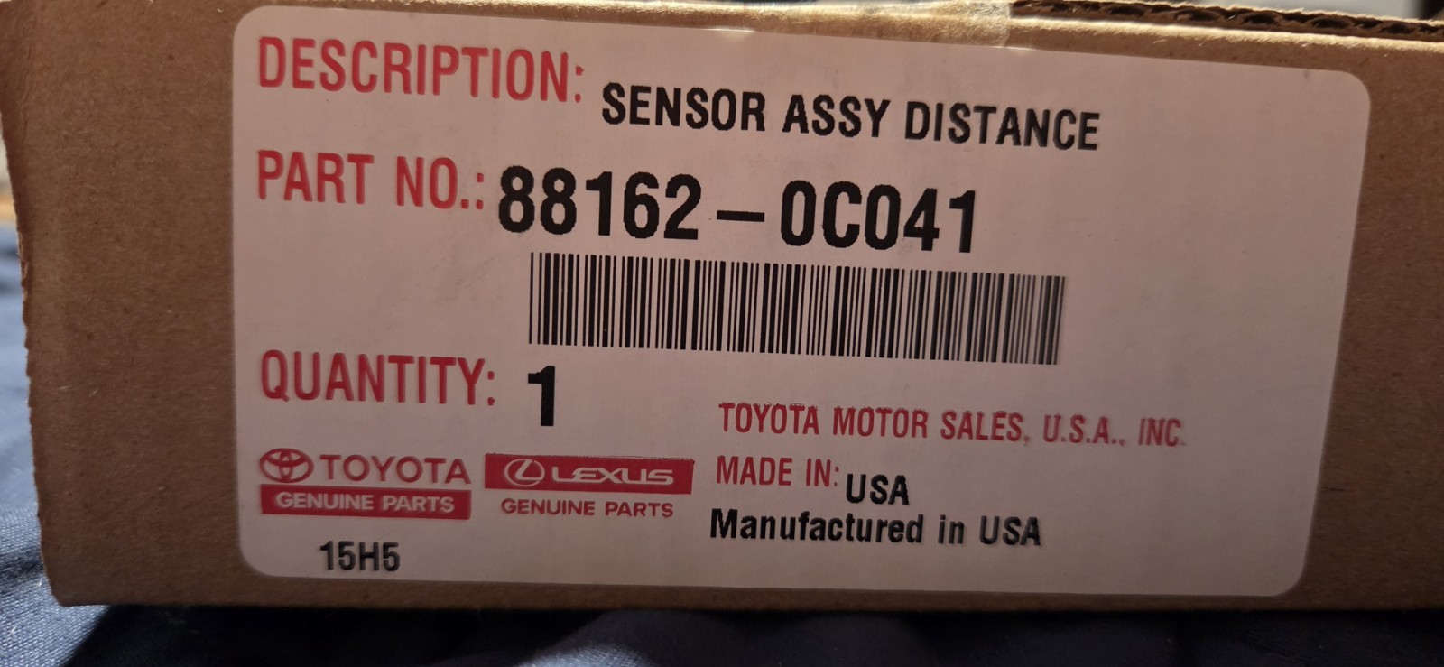 2017-2021 TOYOTA TUNDRA BLIND SPOT DETECTION WARNING SENSOR NEW OEM 88162-0C041