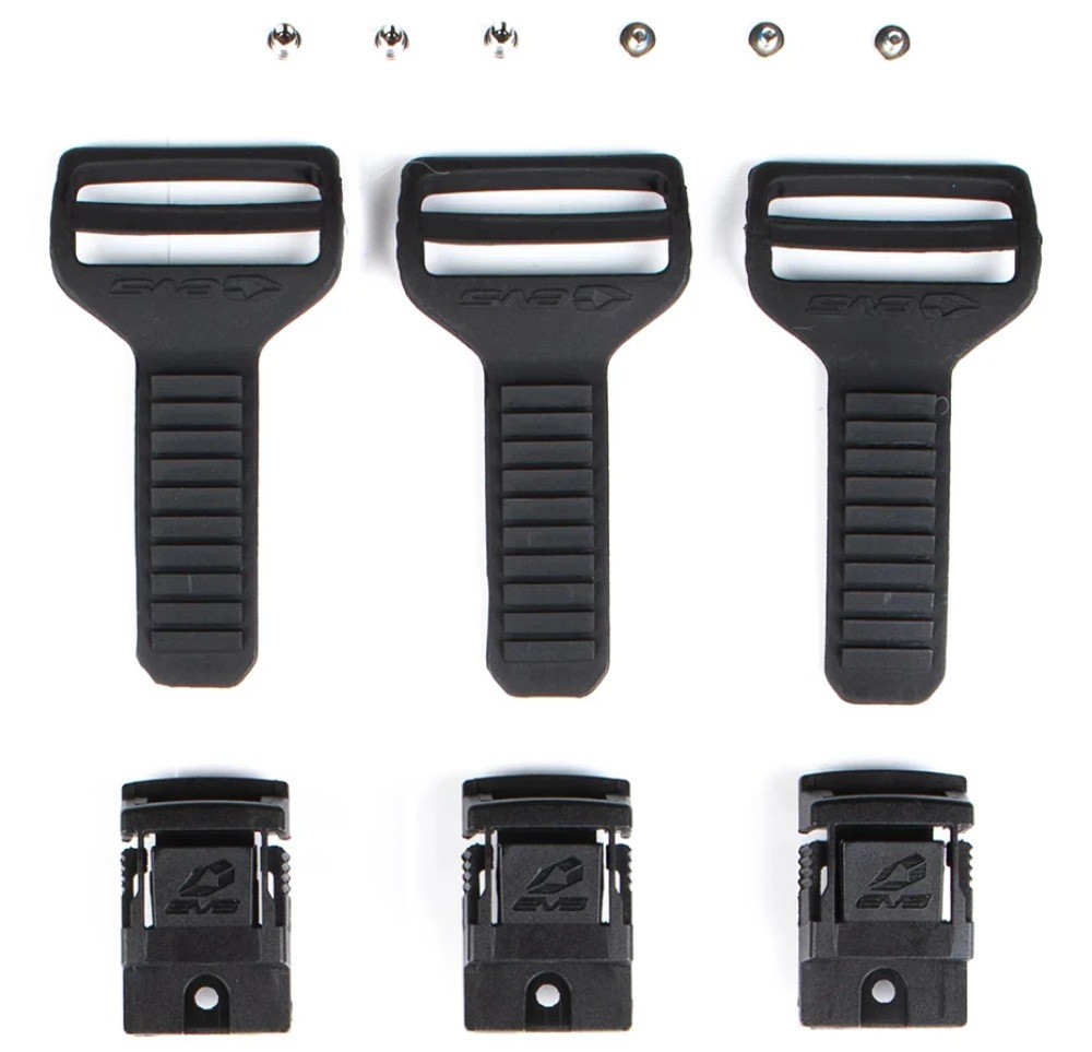 EVS RS9 Knee Brace Buckle Kit Black