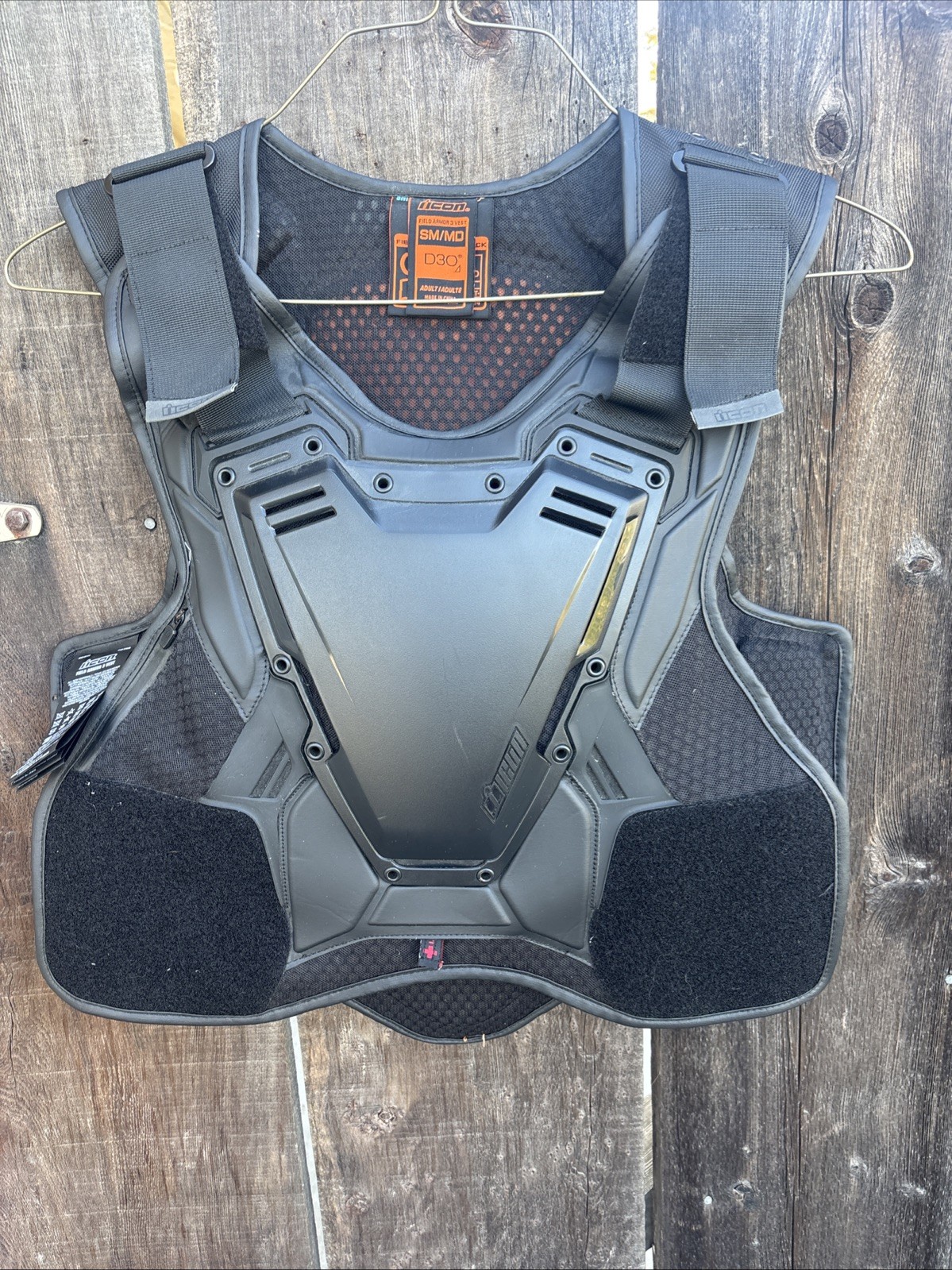 Icon Field Armor 3 Motorcycle Riding Vest Black Size SM/MD - Worn Twice