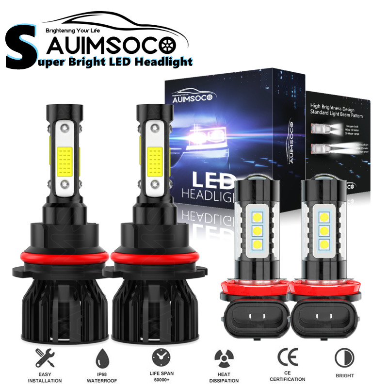 For 2007-2010 Pontiac G5 Combo LED Headlights + Fog Lights Bulbs Plug and Play