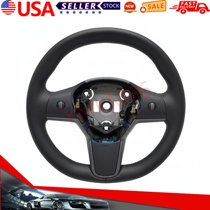 For Tesla Model 3 & Model Y Driver Heated Leather Steering Wheel 1490214-00-B