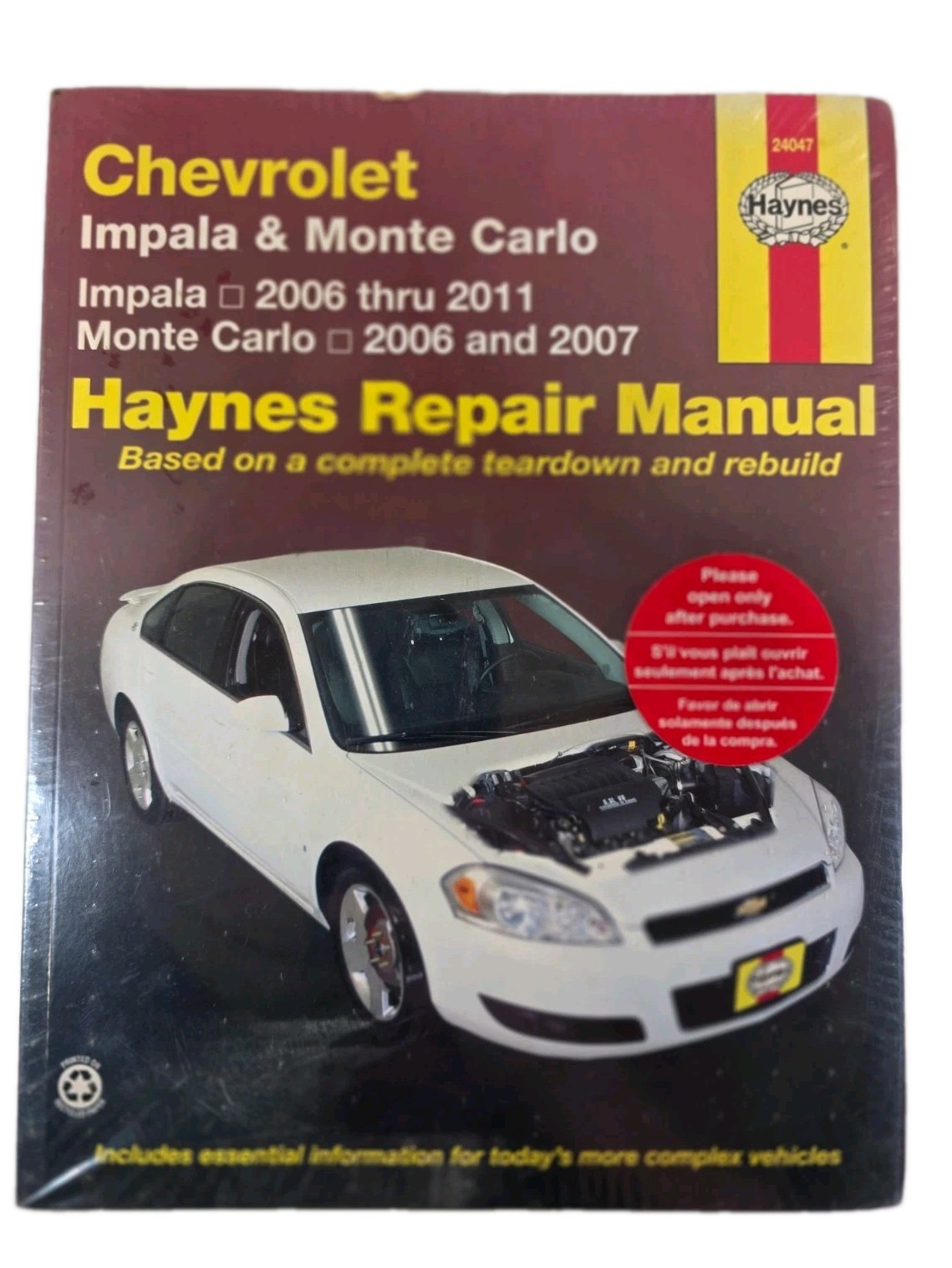 Chevrolet Impala 2006-2011, Monte Carlo 2006-2007 Repair Manual - Sealed