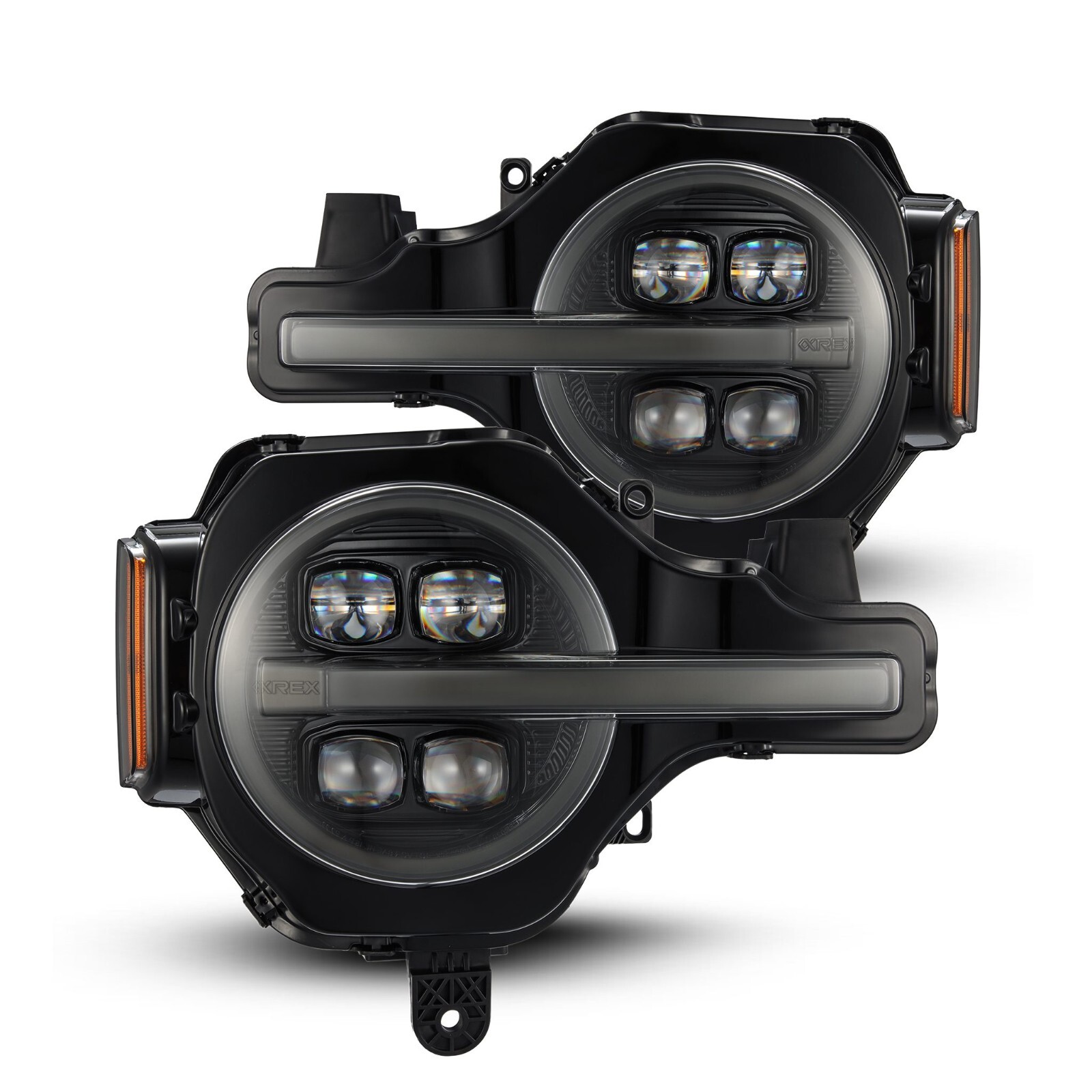 For 21-26 Ford Bronco Alpha Black Nova LED Projector Headlamps Headlights