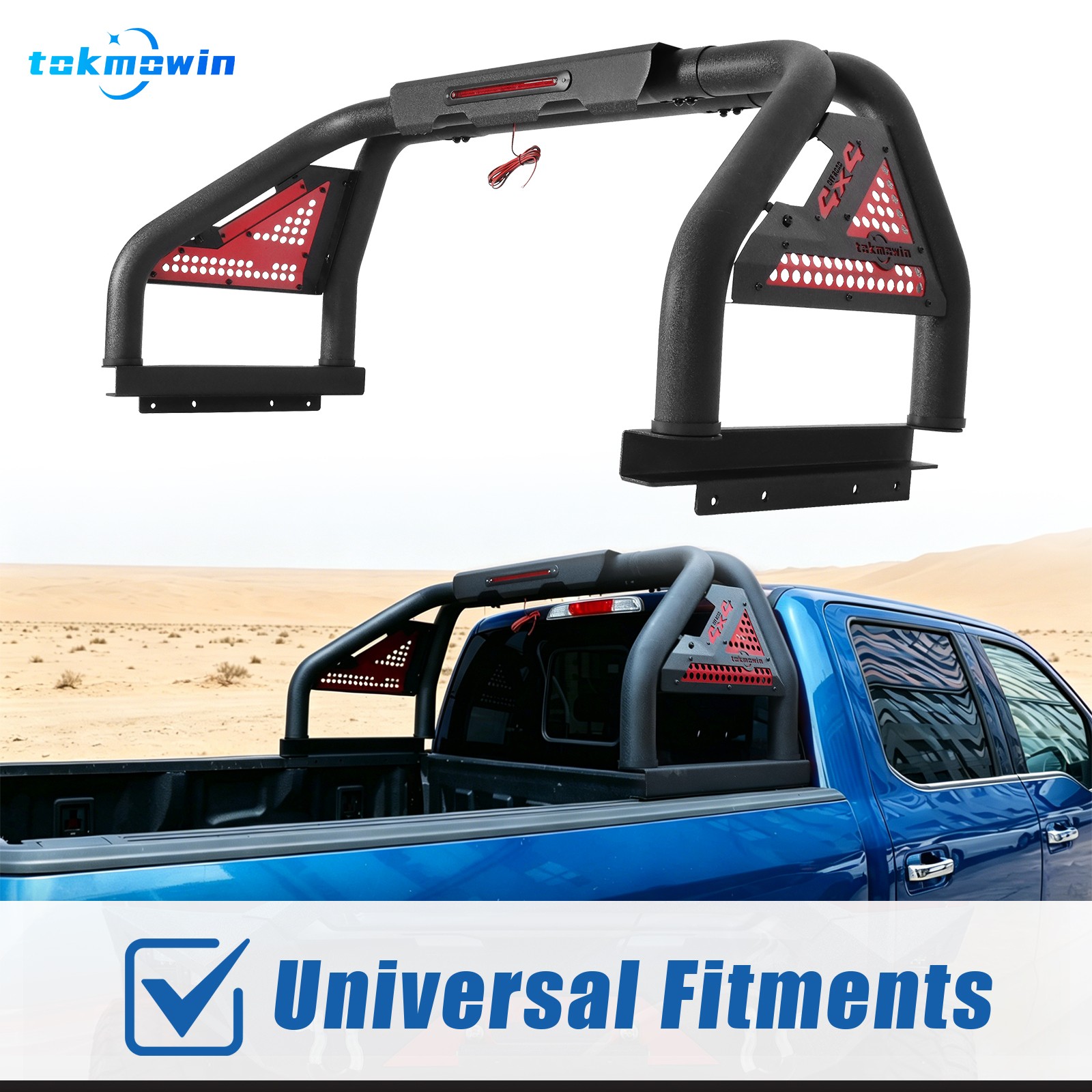 For 2015-22 GMC Canyon Adjustable Bed Rack Sport Bar Chase Roll Bar&Ford Ranger