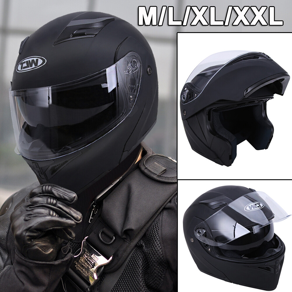 DOT Approved Helmet Bluetooth Modular Motorcycle Dual Visor Flip Up ATV UTV Bike