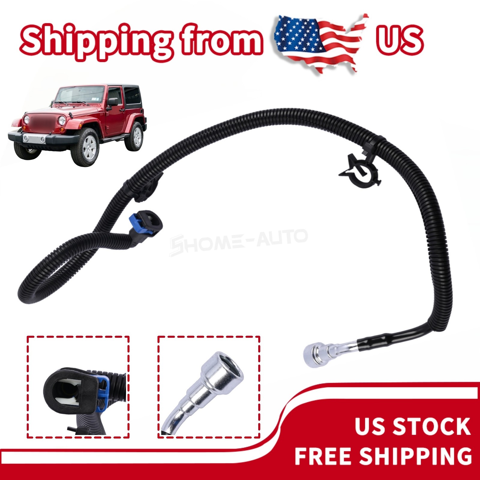 Fuel Line Tube Fuel Supply For Jeep Wrangler 3.6L V6 Gas 2012-2018 68141849AD