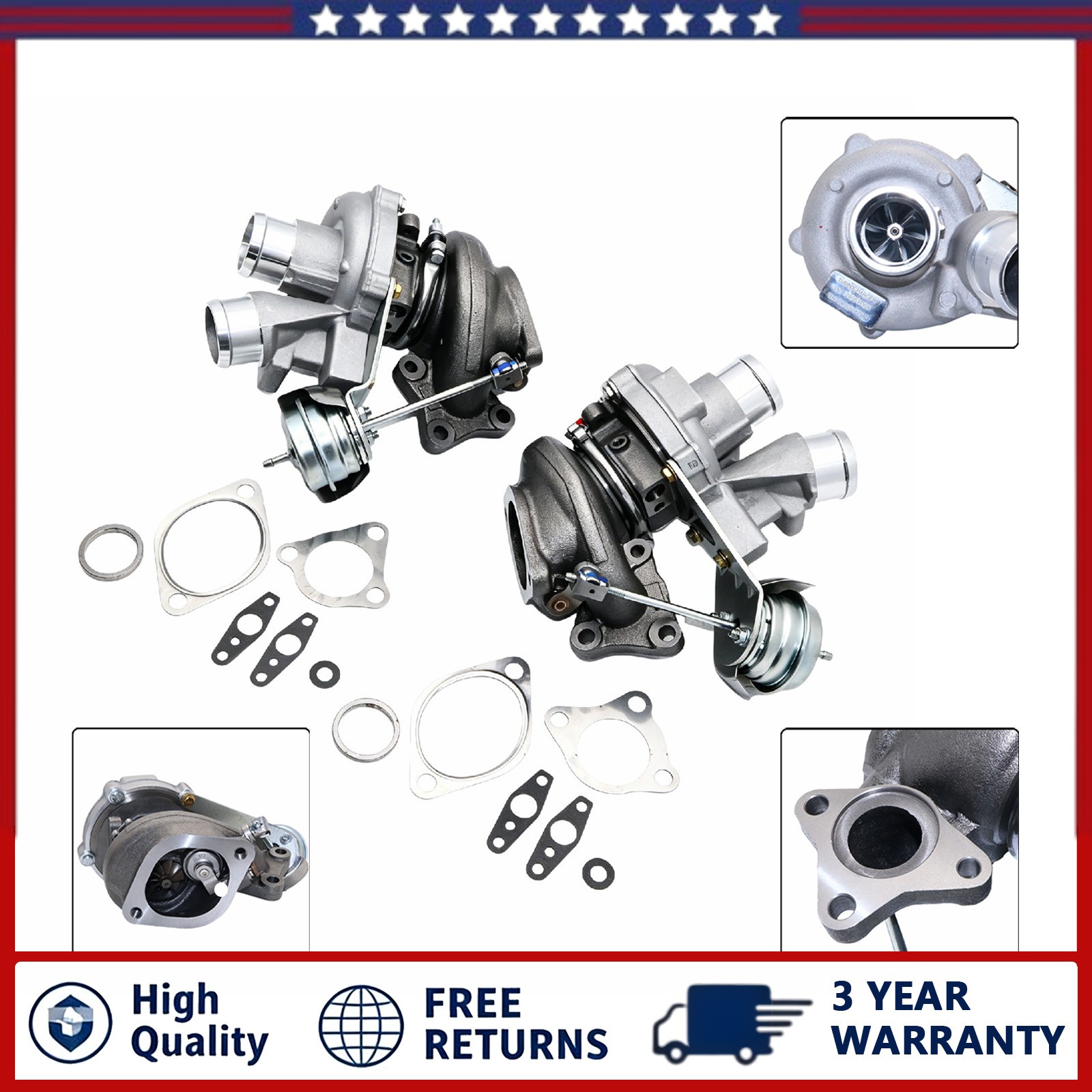 Pair Upgraded Billet Turbo Turbochargers For Ford F150 Ecoboost 3.5L 2013-2016