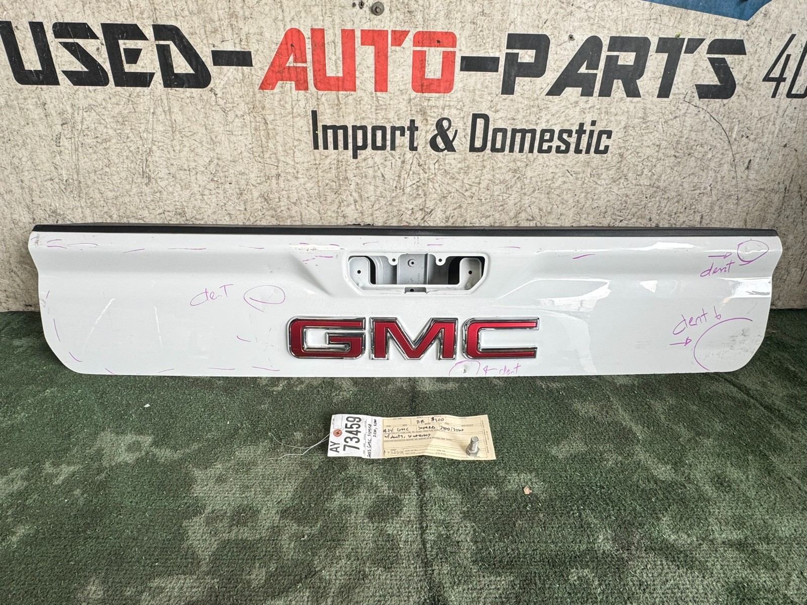w/dents 2019 2020 2022 2024 GMC SIERRA 2500 35000 REAR DOOR TAILGATE OEM AY73459