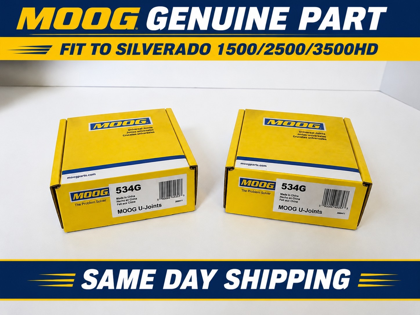 Moog 534G Driveshaft Universal Join (Frt/Rear) Greaseable Silverado 1500/2500HD Moog 534G Driveshaft Universal Join (Frt/Rear) Greaseable Silverado 1500/2500HD