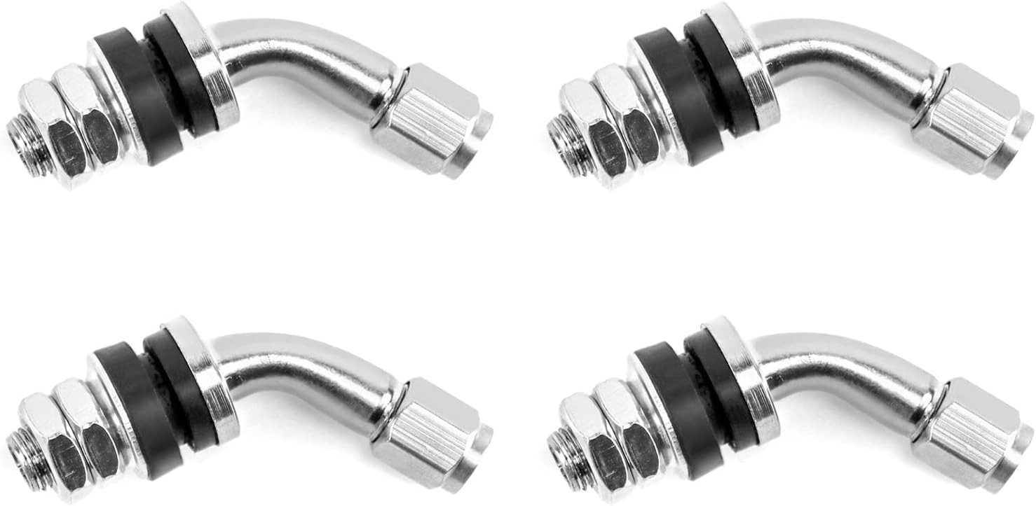 4Pcs 45 Degree Angled Bolt-in Tire Valve Stems Car and Motorcycle 4Pcs 45 Degree Angled Bolt-in Tire Valve Stems Car and Motorcycle