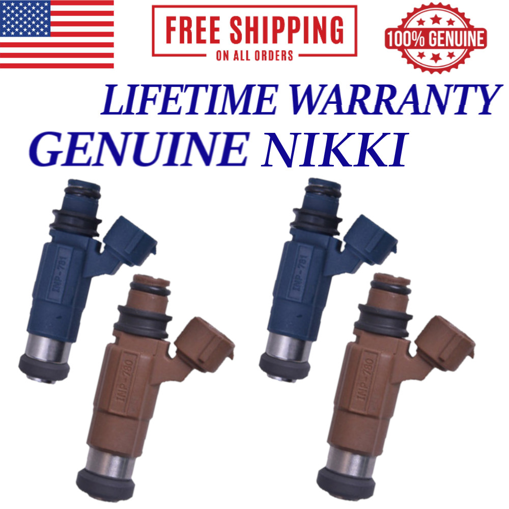 NEW 4pc OEM NIKKI FUEL INJECTORS FOR 2000, 2001, 2002 Mazda 626 2.0L I4