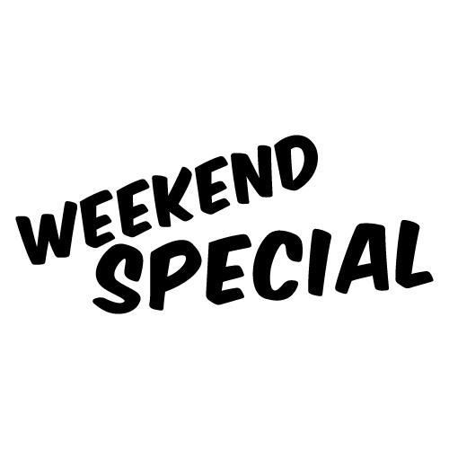 WEEKEND SPECIAL SHOP RESTAURANT CAFE WINDOW STICKER