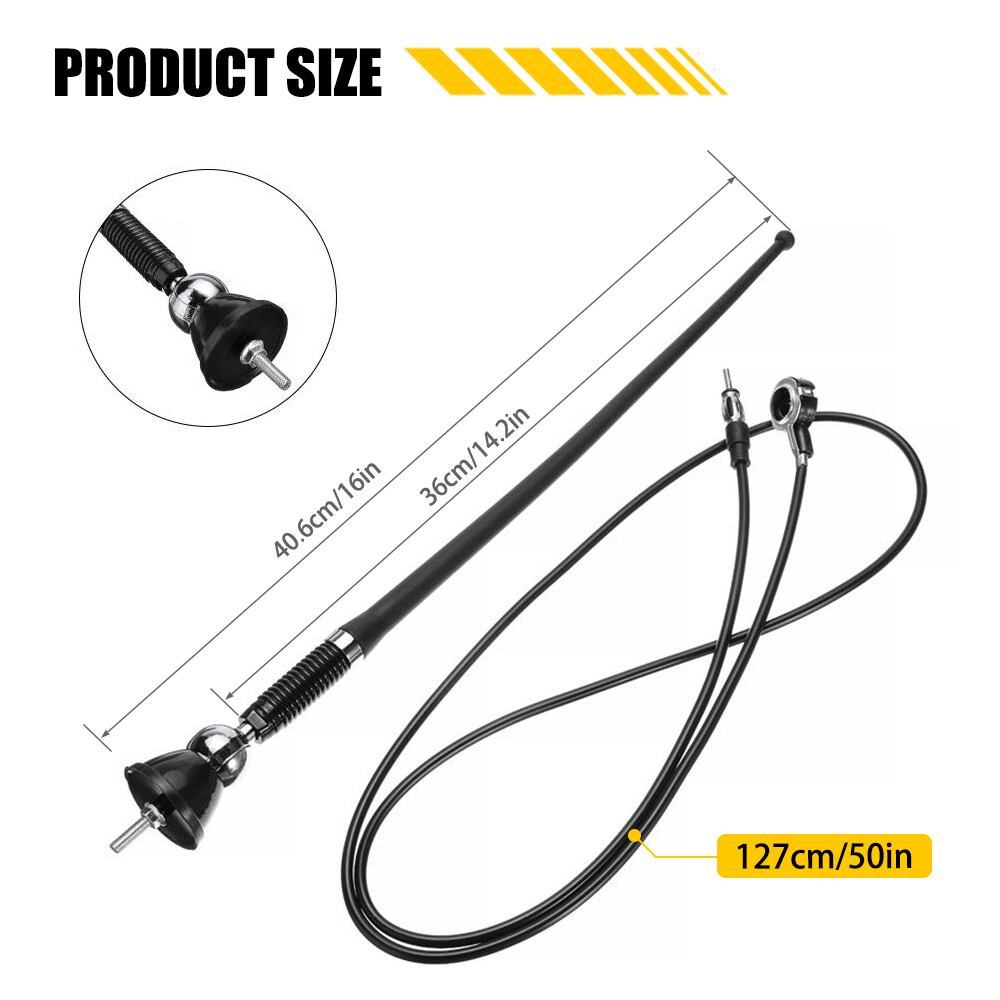 Rubber Radio Antenna Aerial AM/FM Signal UNiversal For ATV UTV Car Yacht Boat