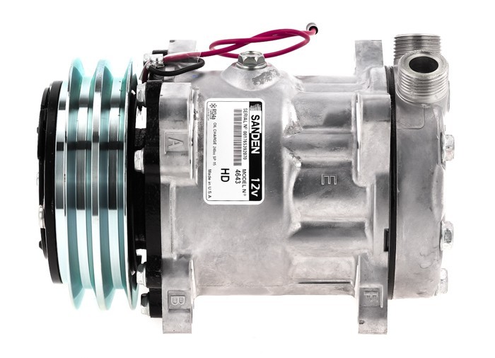 New SANDEN 4643 A/C Compressor with Clutch Fits Case New Holland New SANDEN 4643 A/C Compressor with Clutch Fits Case New Holland