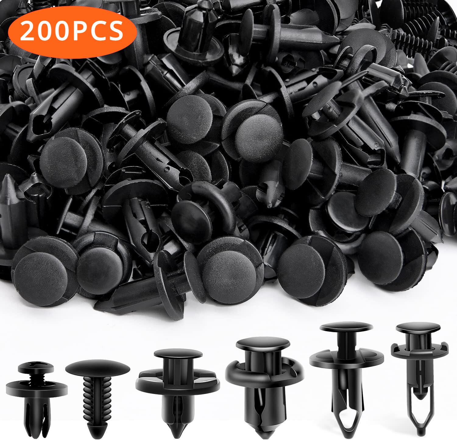 200pcs 6 7 8 10mm Bumper Clips Fender Car Push Pin Rivet Fastener Retainer US