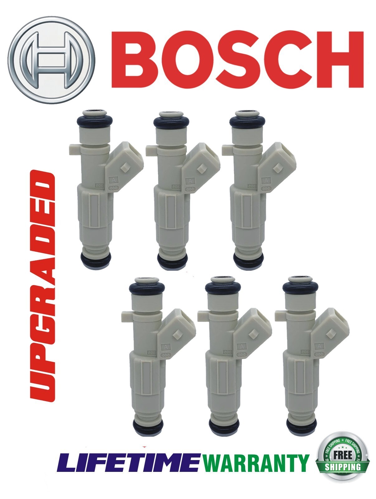 NEW UPGRADED OEM Bosch 4HOLE 19LB IVgen x6 Fuel Injectors for Buick Oldsmobile NEW UPGRADED OEM Bosch 4HOLE 19LB IVgen x6 Fuel Injectors for Buick Oldsmobile