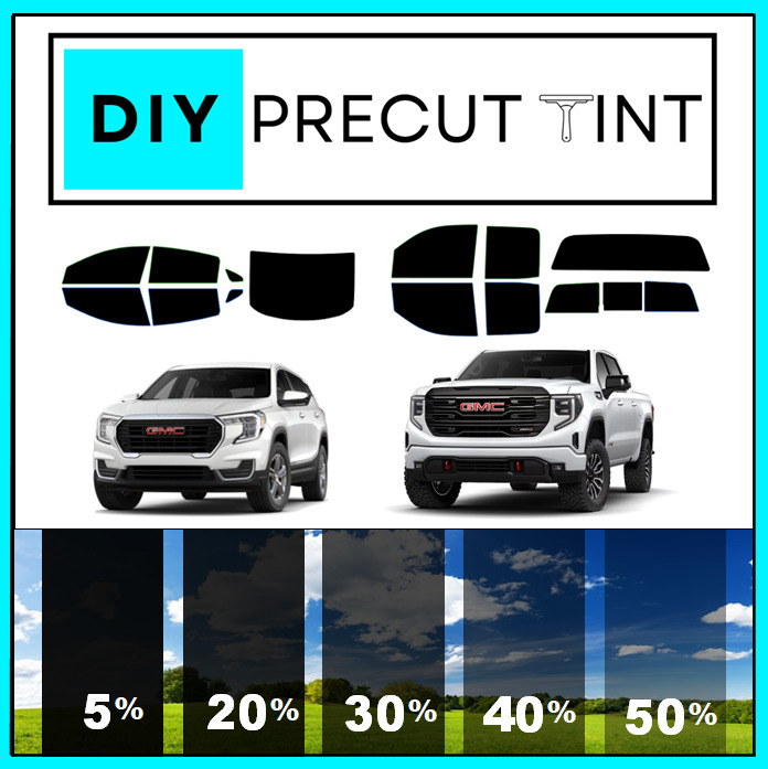 DIY PreCut Window Tint Kit Fits ANY GMC Vehicle 2000-2023 ANY Shades ALL Windows