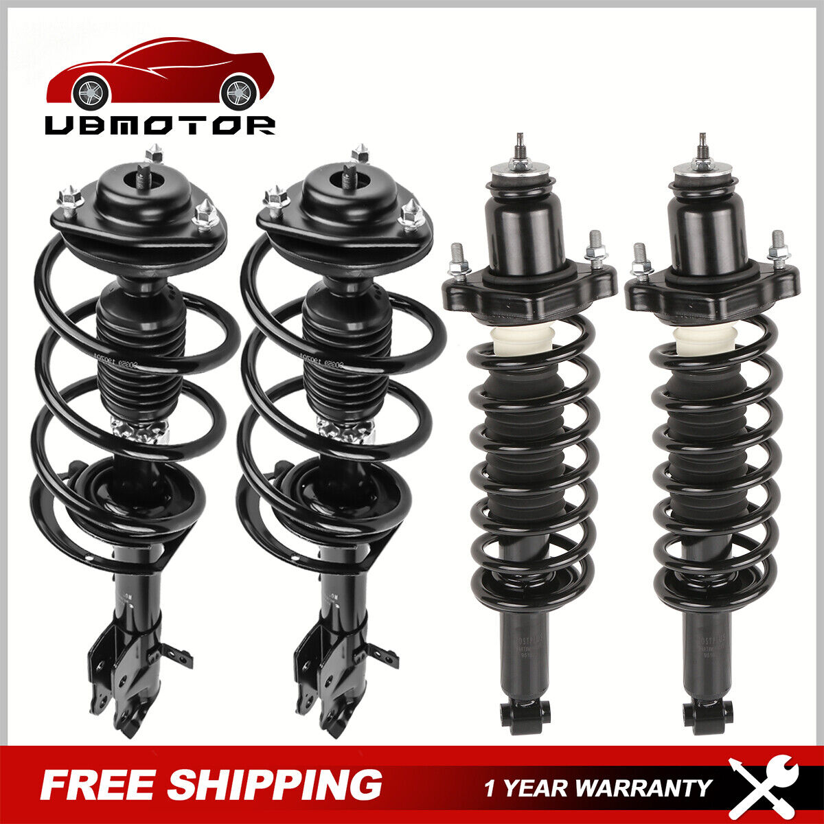 Set 4 Front+Rear Struts Shocks Absorbers For Jeep Compass Patriot Dodge Caliber