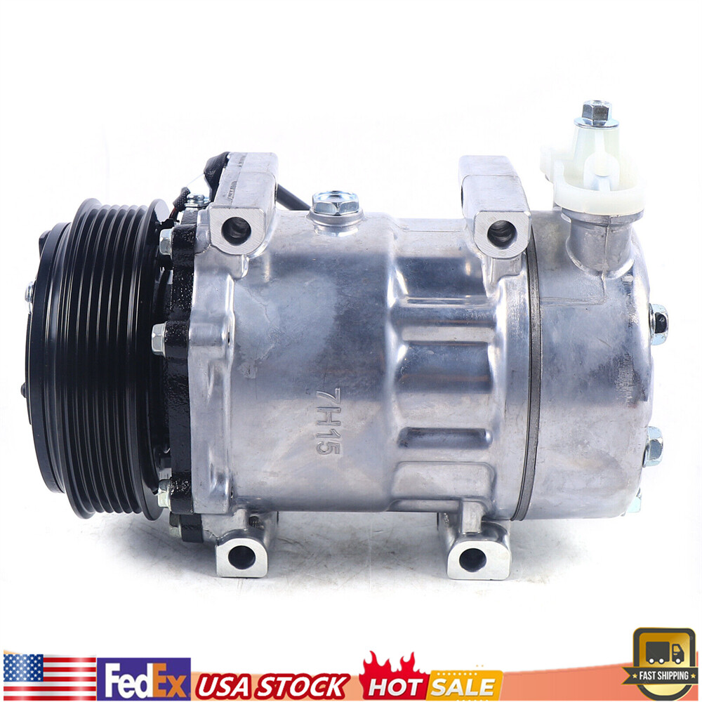 A/C Compressor + Clutch Replacement For Kenworth T660 T800 W900 C500 SD7H15 USA