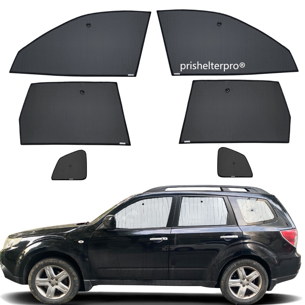 Fit For Subaru Forester 2008-2013 Side Window Black Silver Camp Privacy Sunshade