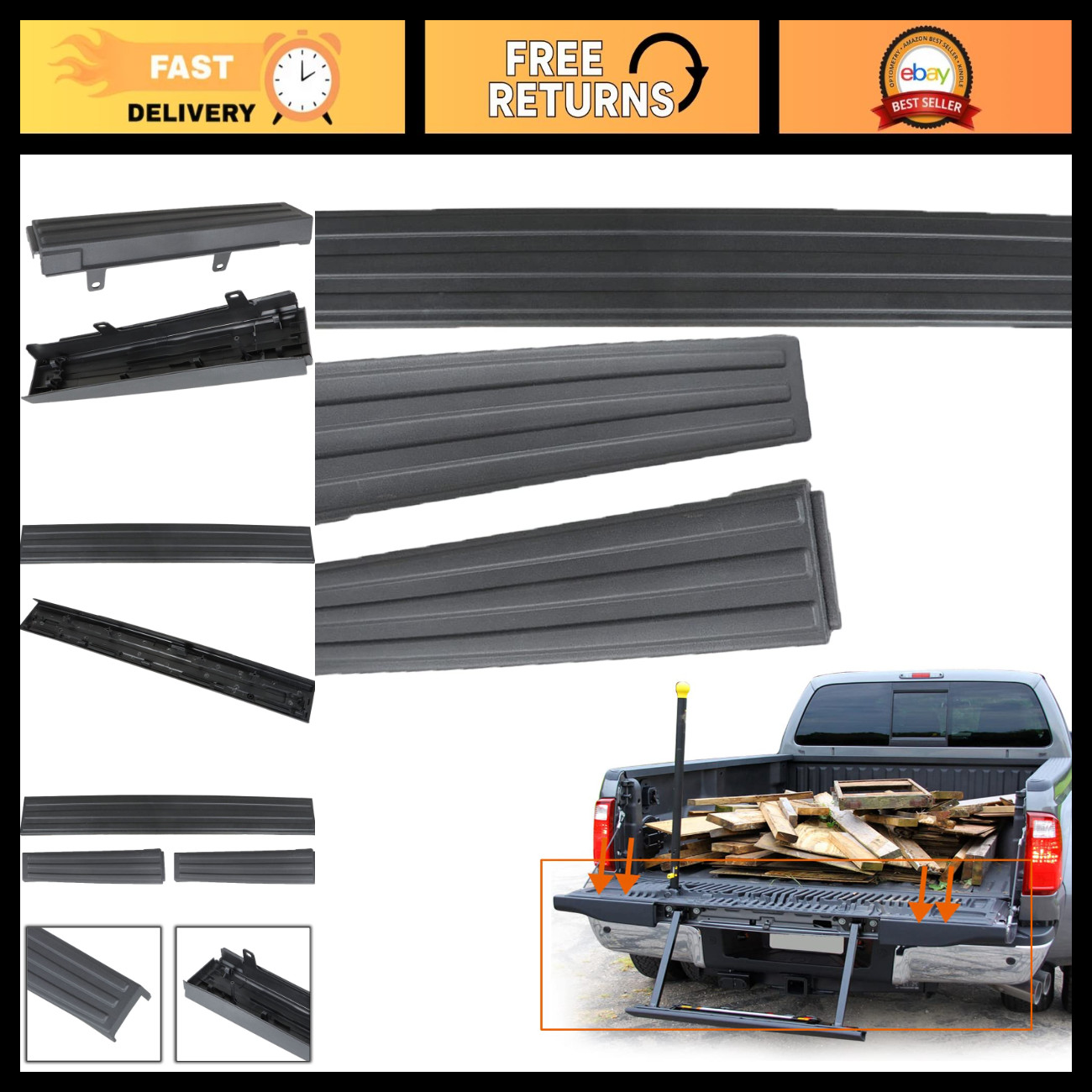 Rear Door Tailgate Molding Replacement for F150 2009-2014 - Durable, Easy Instal