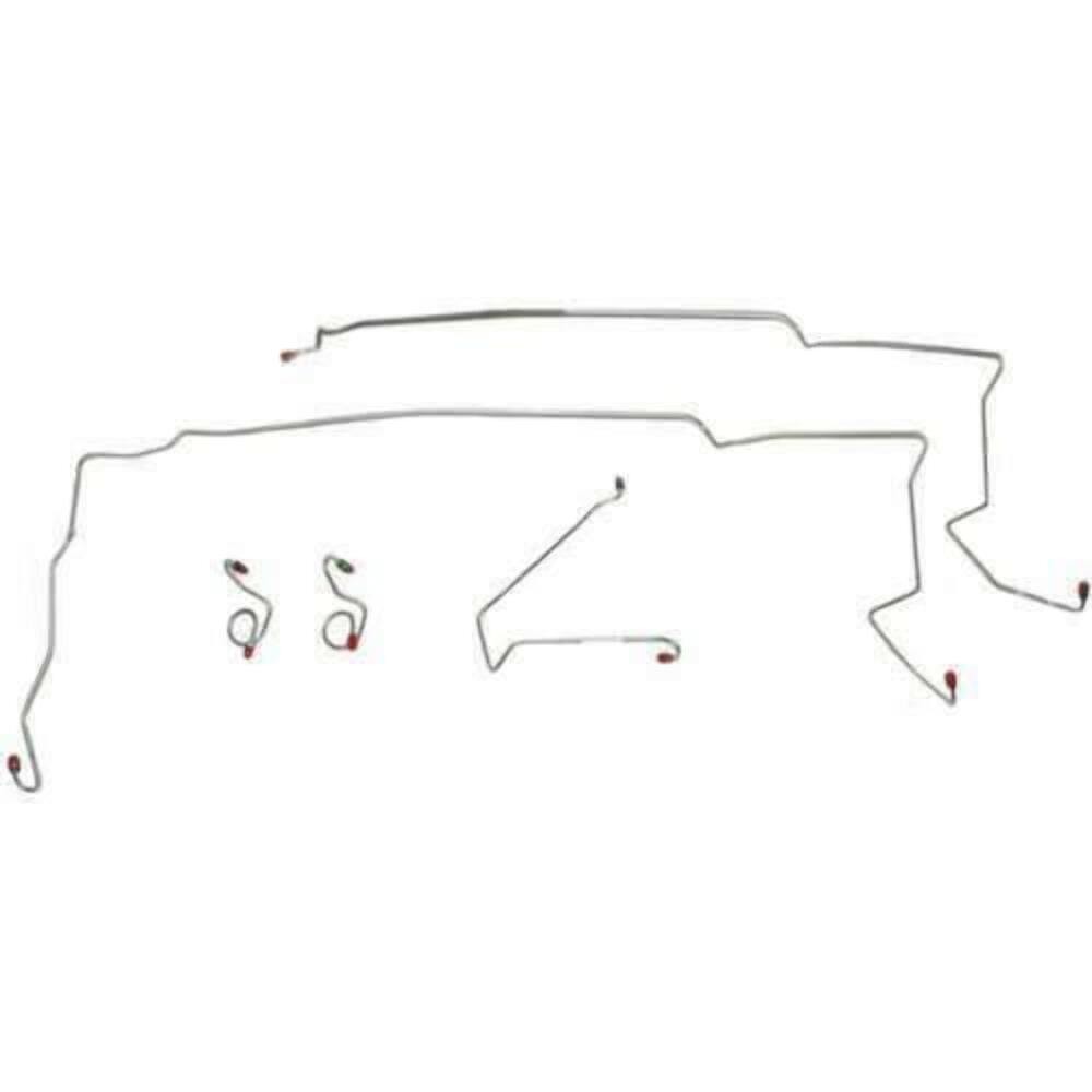 Front Brake Line Kit 1985-1986 Ford Mustang V8 Stainless Steel ZKT8301SS