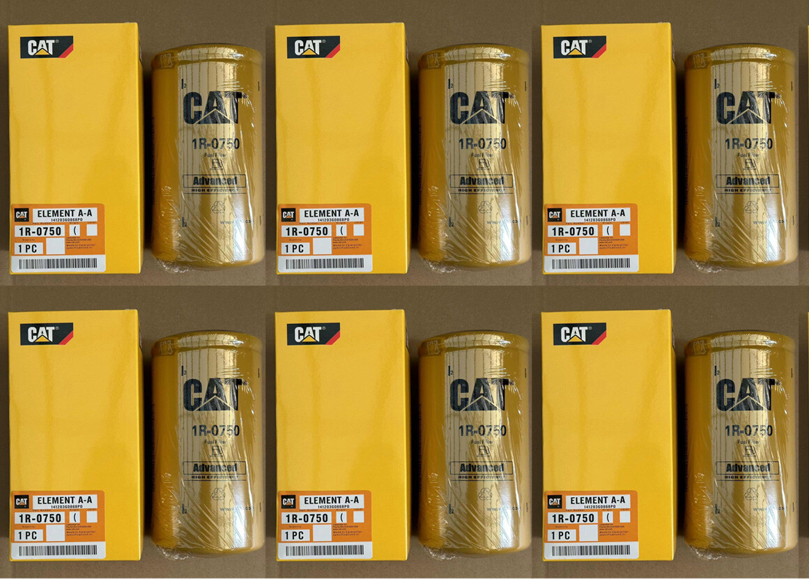 6PCS CAT OEM 1R-0750 Fuel Filter Replacement for Sinister Diesel Fuel Filter