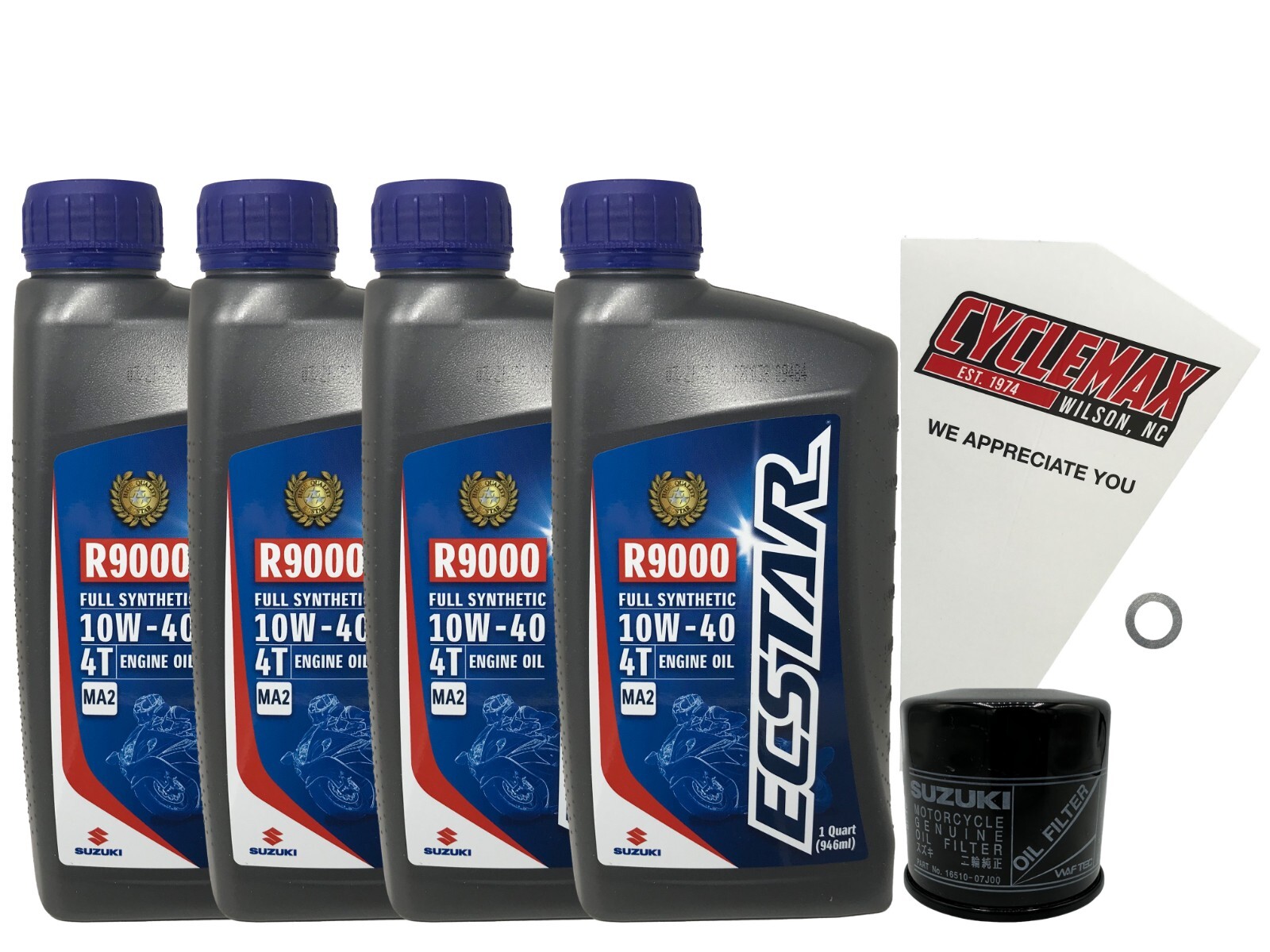 Cyclemax Genuine OEM Full Synthetic Oil Change Kit fits 2022-2025 Suzuki DL-1050