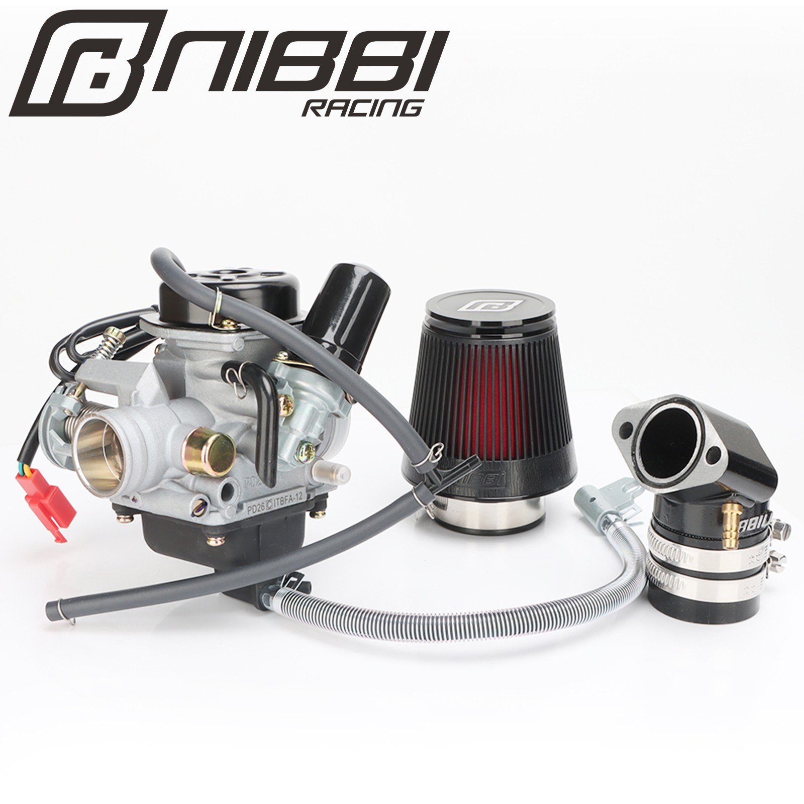NIBBI PD26J Carburetor Air Filter Intake Manifold 152QMI 152QMJ 157QMI 157QMJ