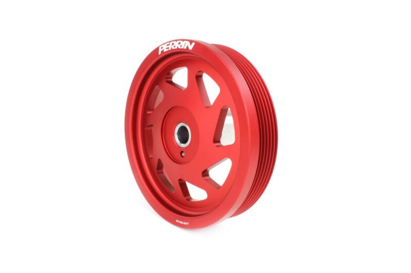 Perrin Lightweight Red Crank Pulley For 2019-2021 Subaru WRX / 16-18 Forester 