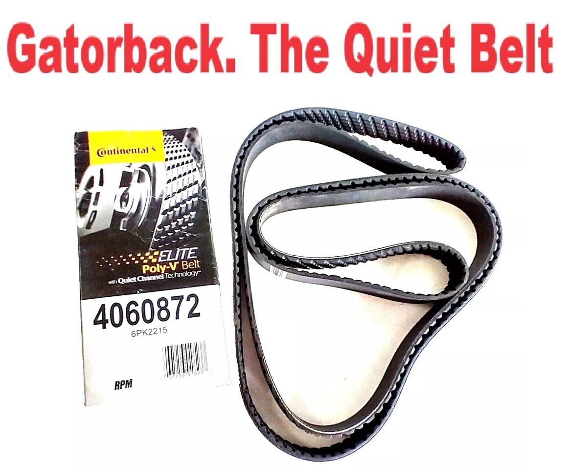Serpentine Poly-V Belt, Quiet Belt Gatorback CONTINENTAL ELITE 4060872, 6PK2215